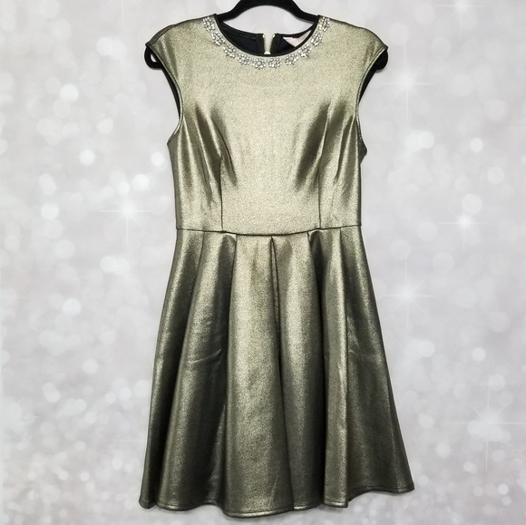 🍒NWT🍒 TED BAKER BEJEWELED FIT & FLARE DRE - Picture 6 of 11